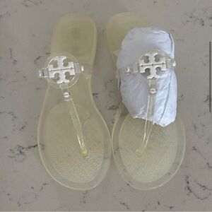 NWB Tory Burch Clear Jelly Sandals, Size 8